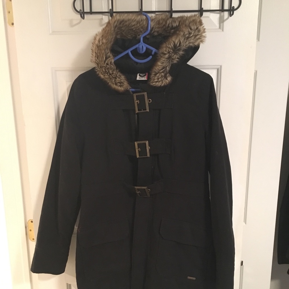 Black roxy winter coat